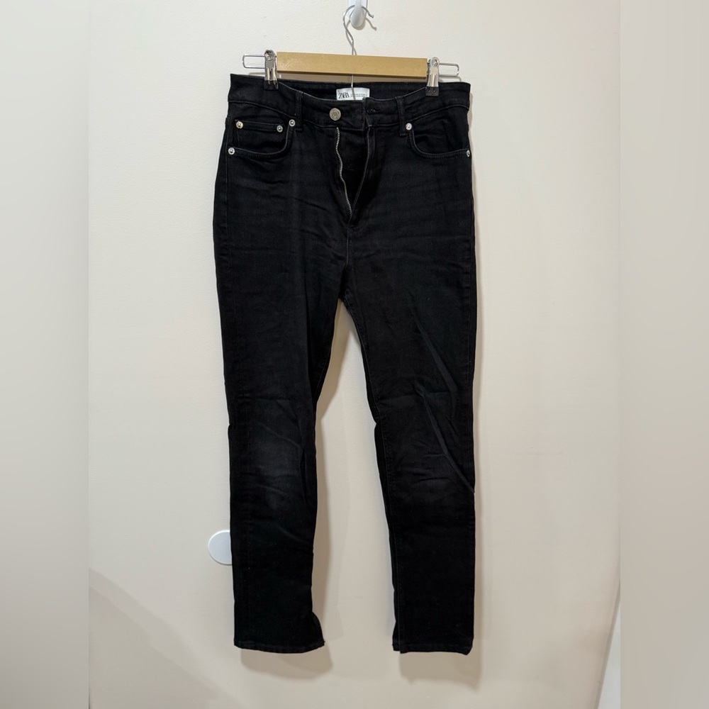 Zara Men's Jet Black Skinny Jeans